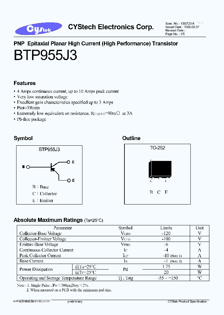 BTP955J3_6322189.PDF Datasheet
