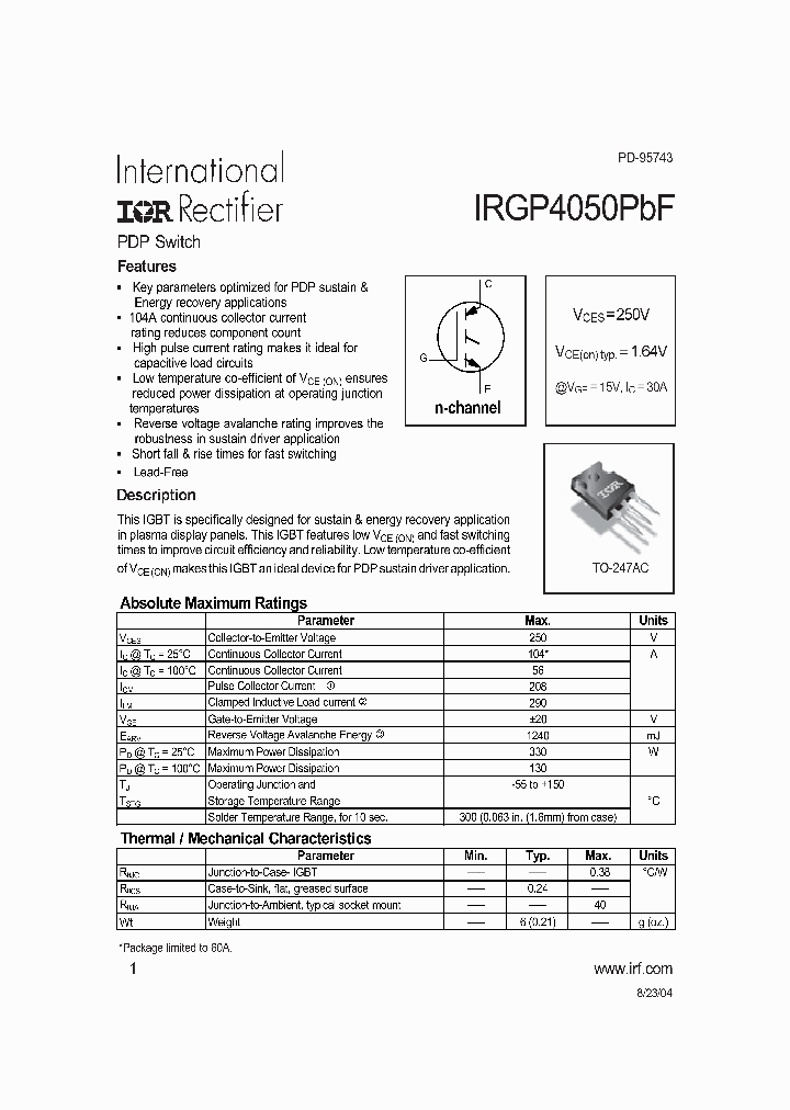 IRGP4050PBF_6333953.PDF Datasheet