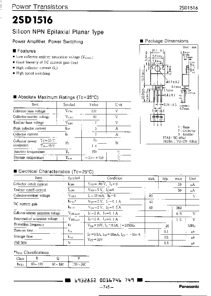 2SD1516Q_6335279.PDF Datasheet