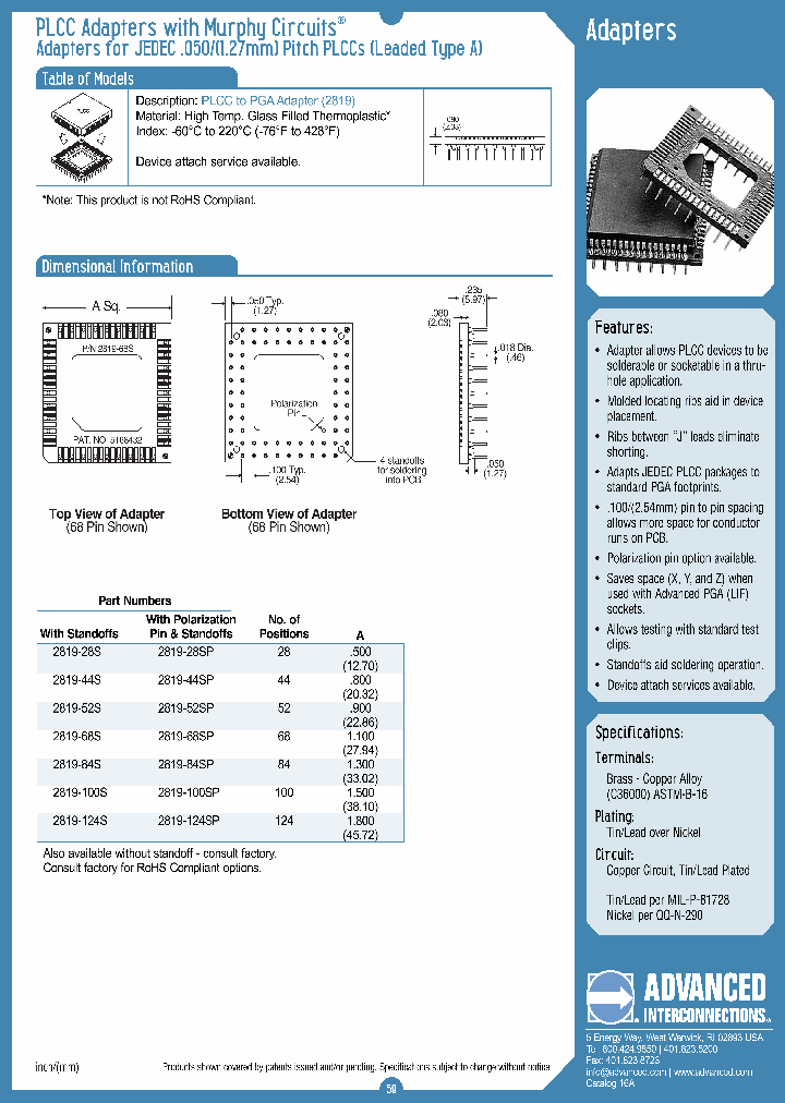 2819-28SP_6358019.PDF Datasheet Download --- IC-ON-LINE