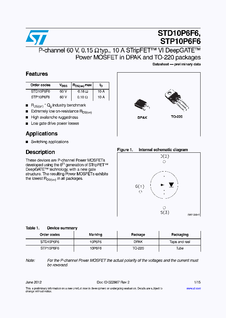 STD10P6F6_6362984.PDF Datasheet