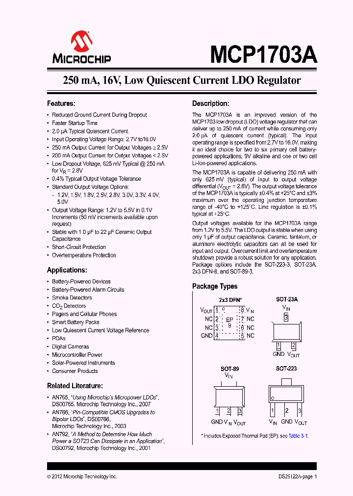 MCP1703AT-1202EXX_6413143.PDF Datasheet Download --- IC-ON-LINE