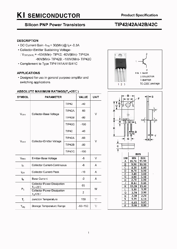 TIP42_6466848.PDF Datasheet Download