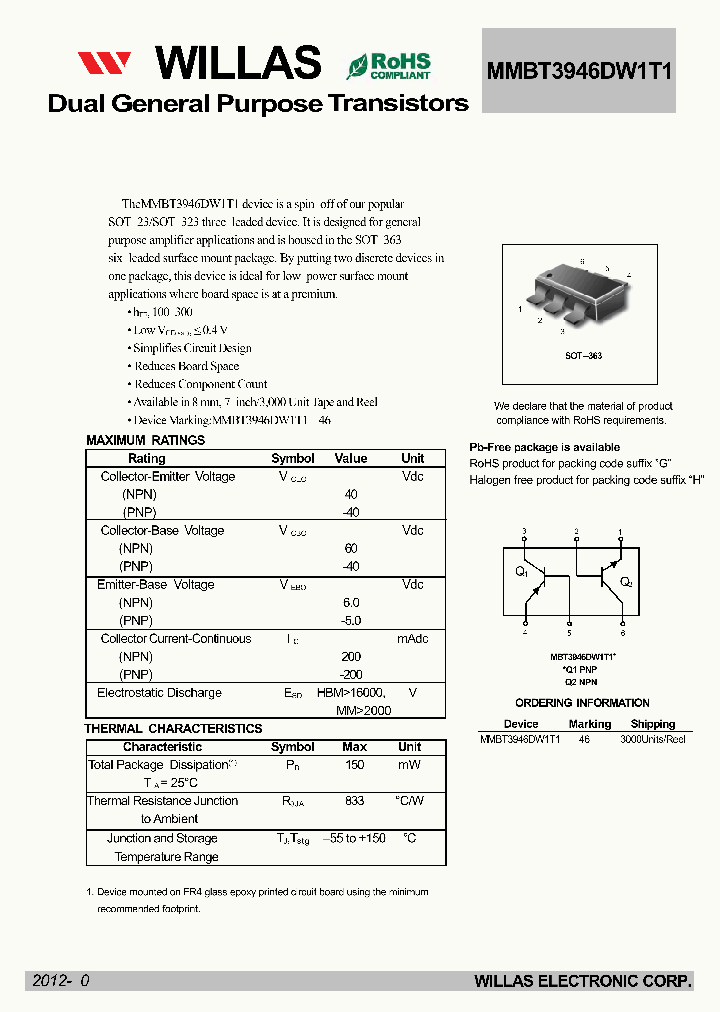 MMBT3946DW1T1_6478308.PDF Datasheet