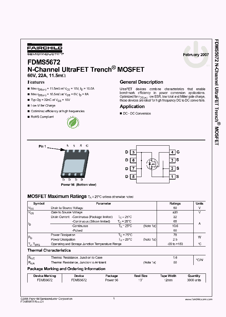 FDMS5672_6478814.PDF Datasheet