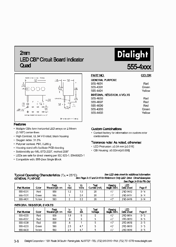 555-4001_6496722.PDF Datasheet Download --- IC-ON-LINE