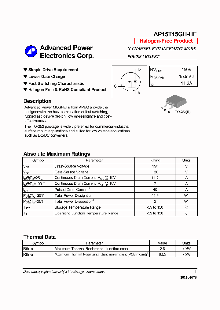 AP15T15GH-HF_6509434.PDF Datasheet