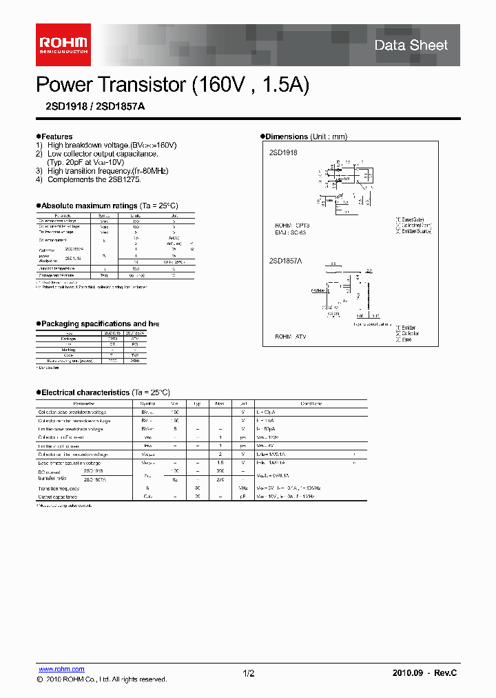 2SD1918TLQ_6519715.PDF Datasheet