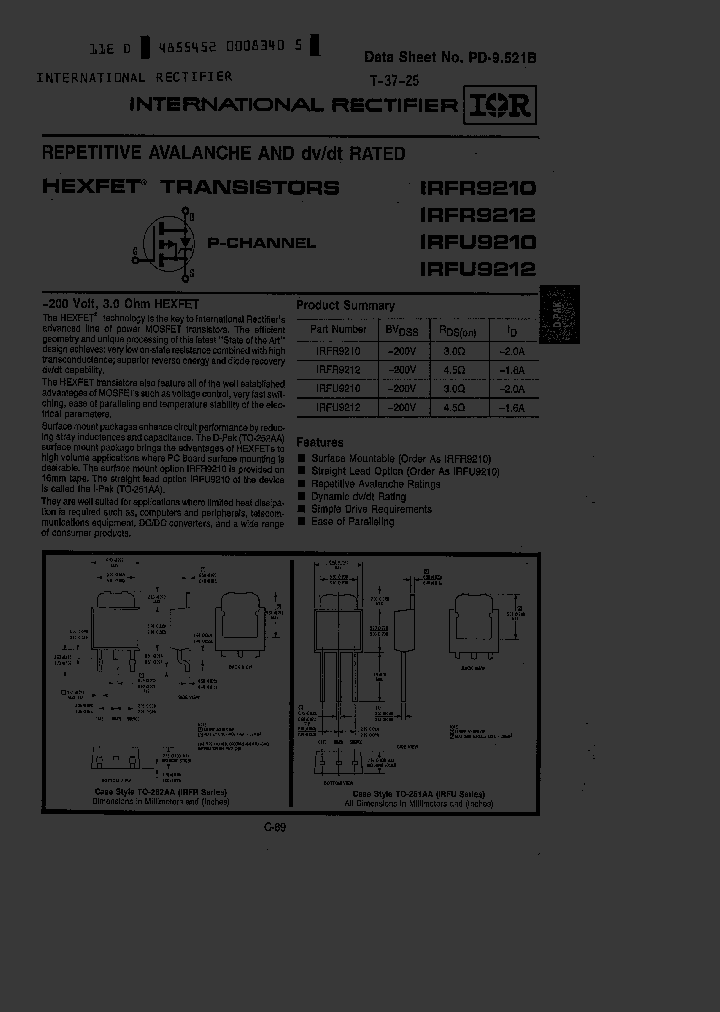 IRFU9212_6521466.PDF Datasheet