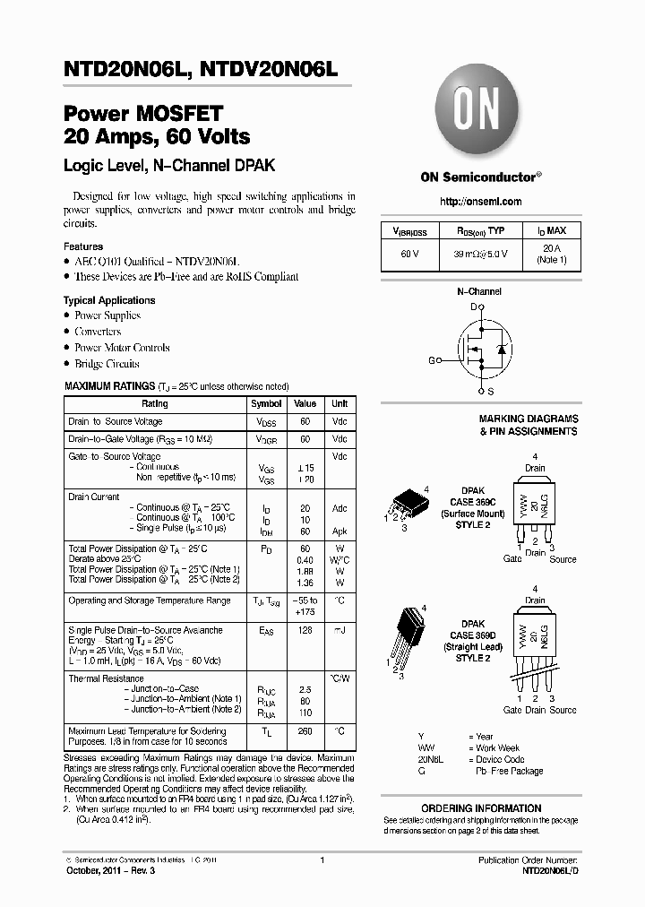 NTD20N06LG_6523482.PDF Datasheet