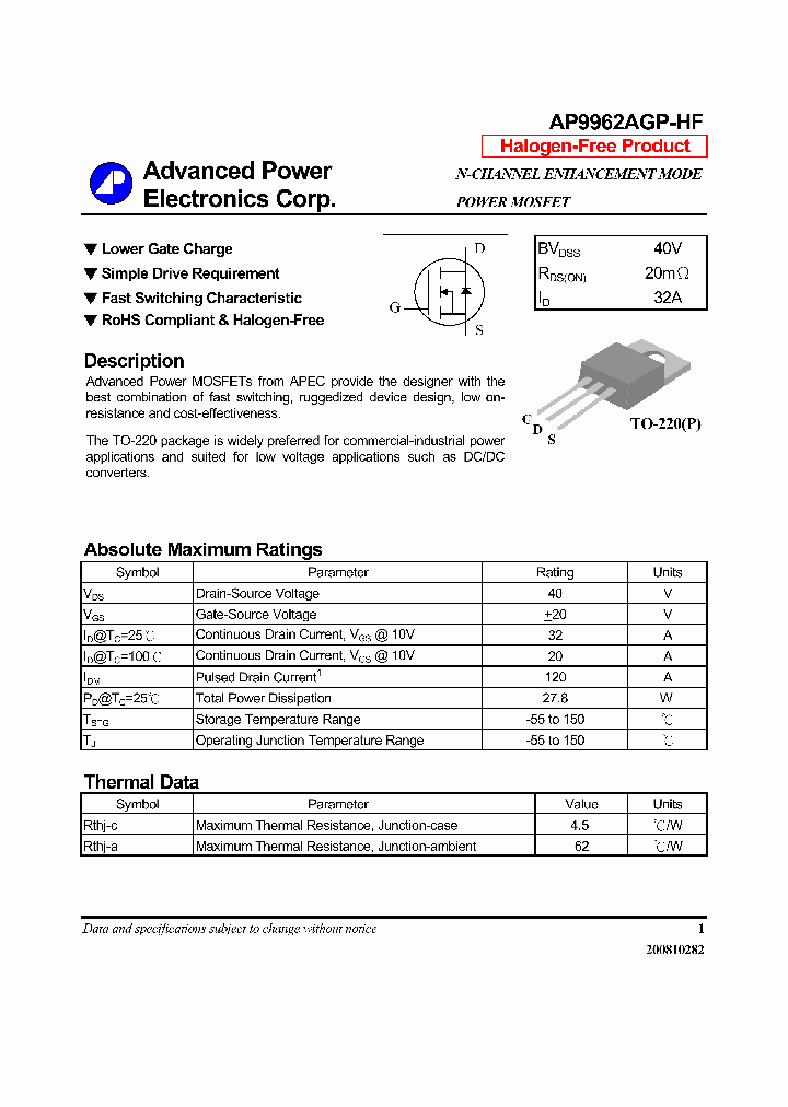 AP9962AGP-HF_6532875.PDF Datasheet