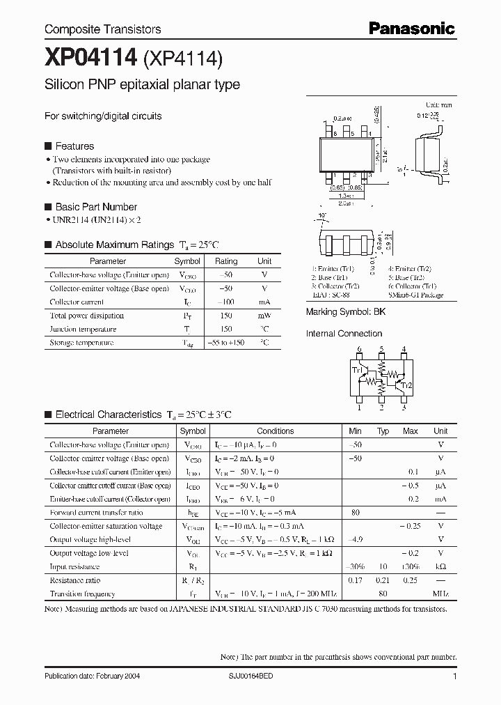 XP04114_6532512.PDF Datasheet Download --- IC-ON-LINE