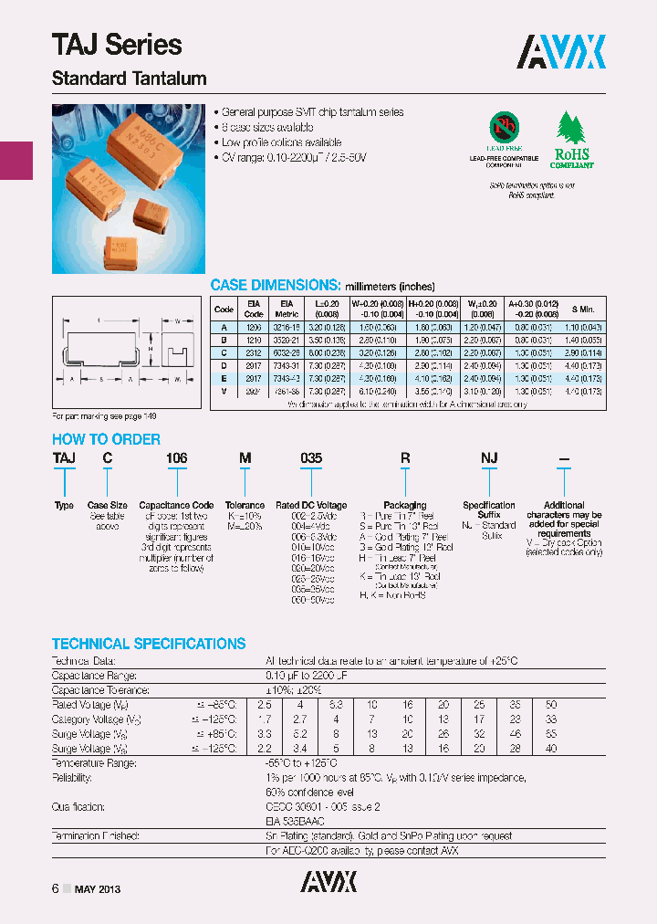TAJB107M006RNJ_6548958.PDF Datasheet Download --- IC-ON-LINE
