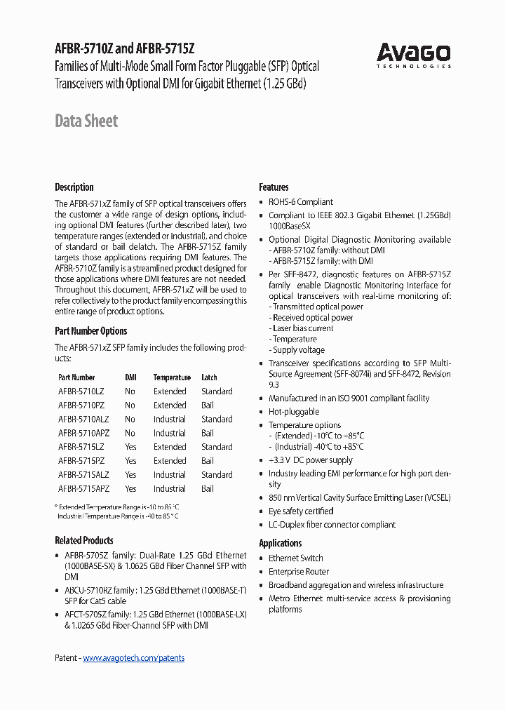 AFBR-5710ALZ_6557676.PDF Datasheet