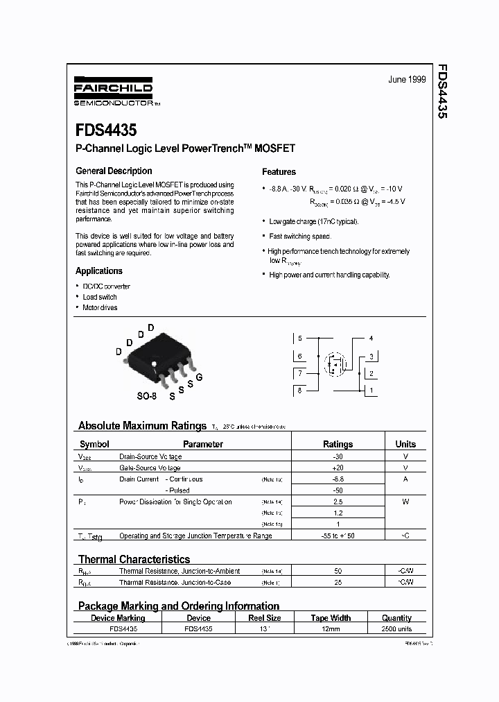 FDS4435_6565041.PDF Datasheet Download --- IC-ON-LINE