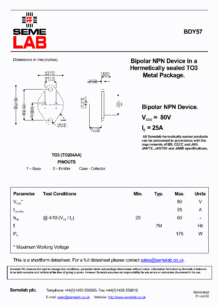 BDY57_6579879.PDF Datasheet