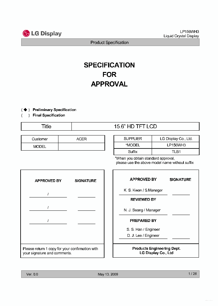 LP156WH3-TLB1_6581613.PDF Datasheet