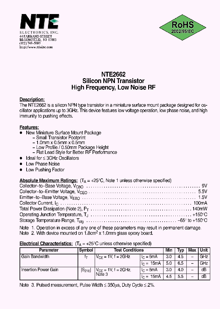 NTE2662_6589881.PDF Datasheet