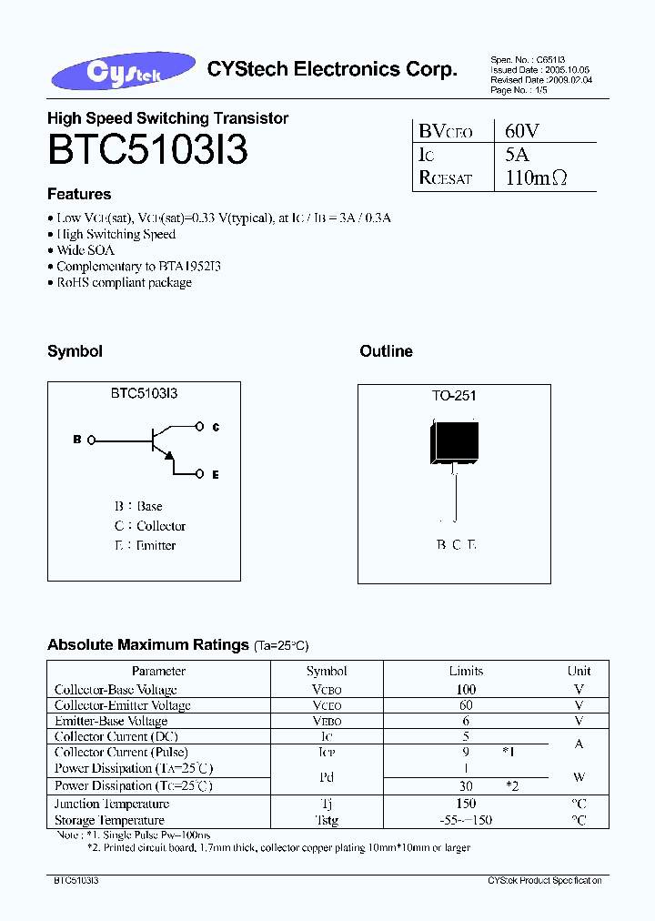 BTC5103I3_6594341.PDF Datasheet