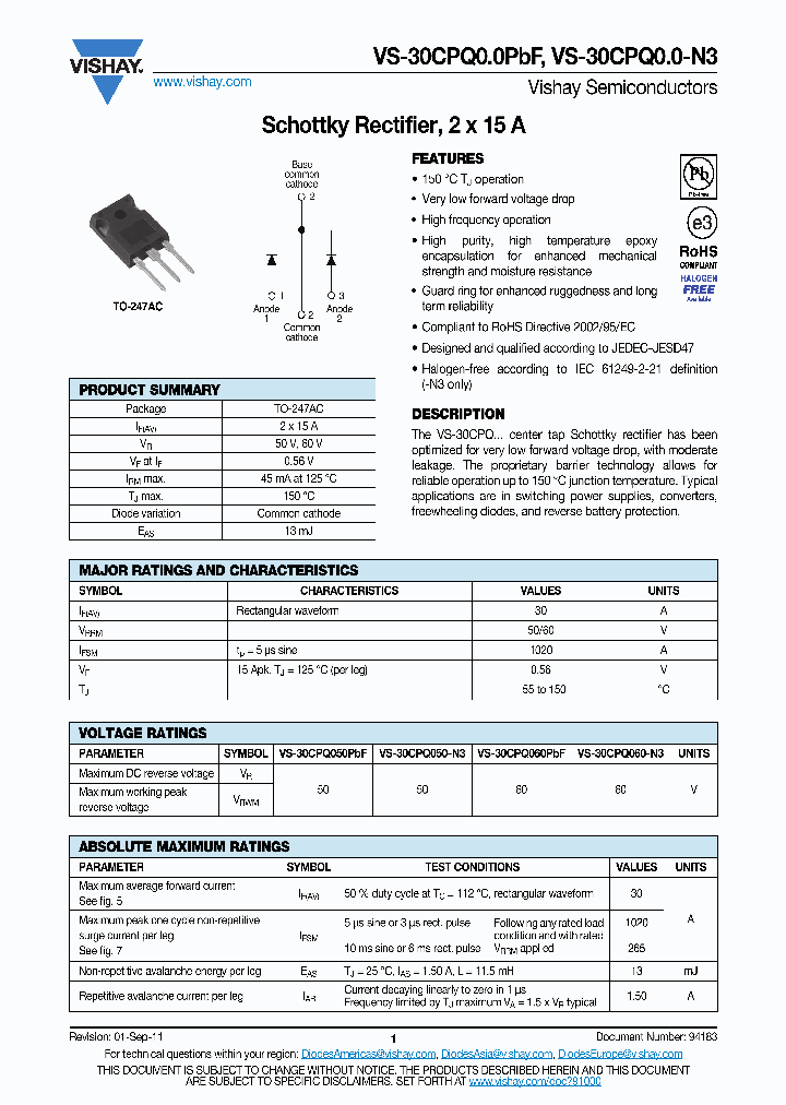 VS-30CPQ050-N3_6607133.PDF Datasheet Download --- IC-ON-LINE