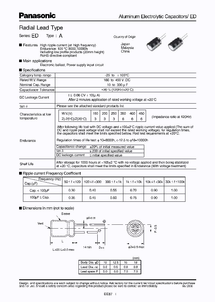 EEUED2D330_6645437.PDF Datasheet