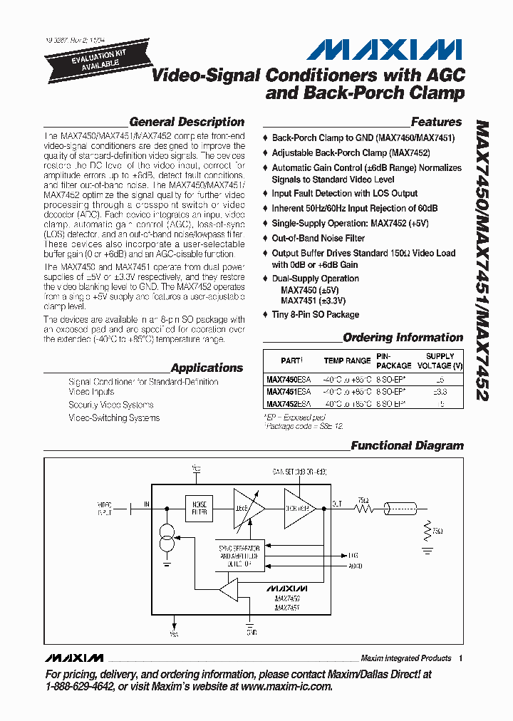 MAX7451ESA_6619564.PDF Datasheet