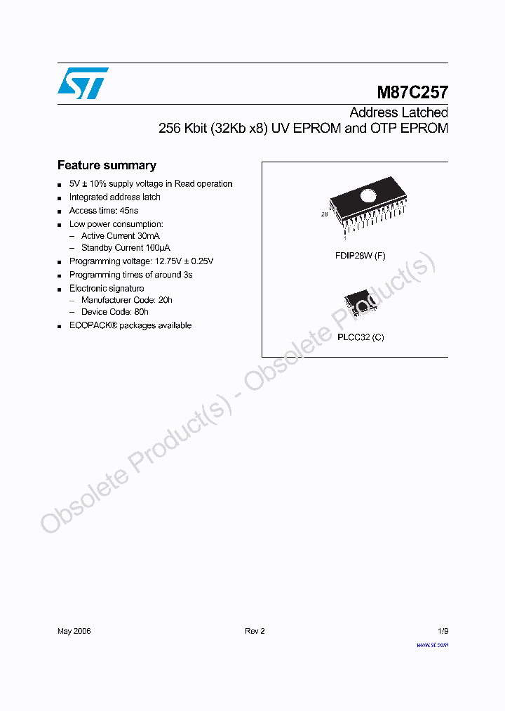 M87C257-10XF1_6635662.PDF Datasheet
