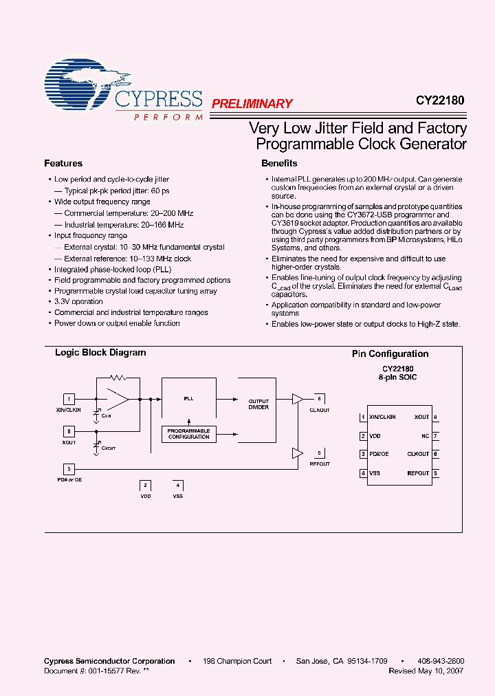 CY22180SXC-XXX_6647064.PDF Datasheet