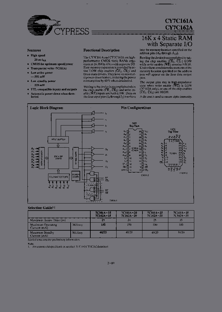 CY7C161A-35DMB_6679907.PDF Datasheet