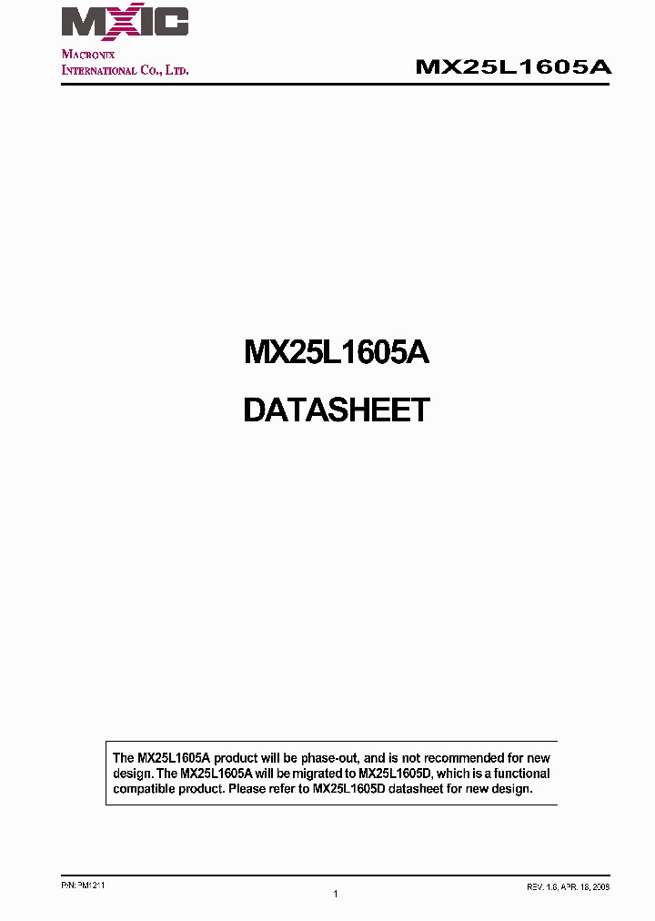 MX25L1605AM2I-12_6681633.PDF Datasheet