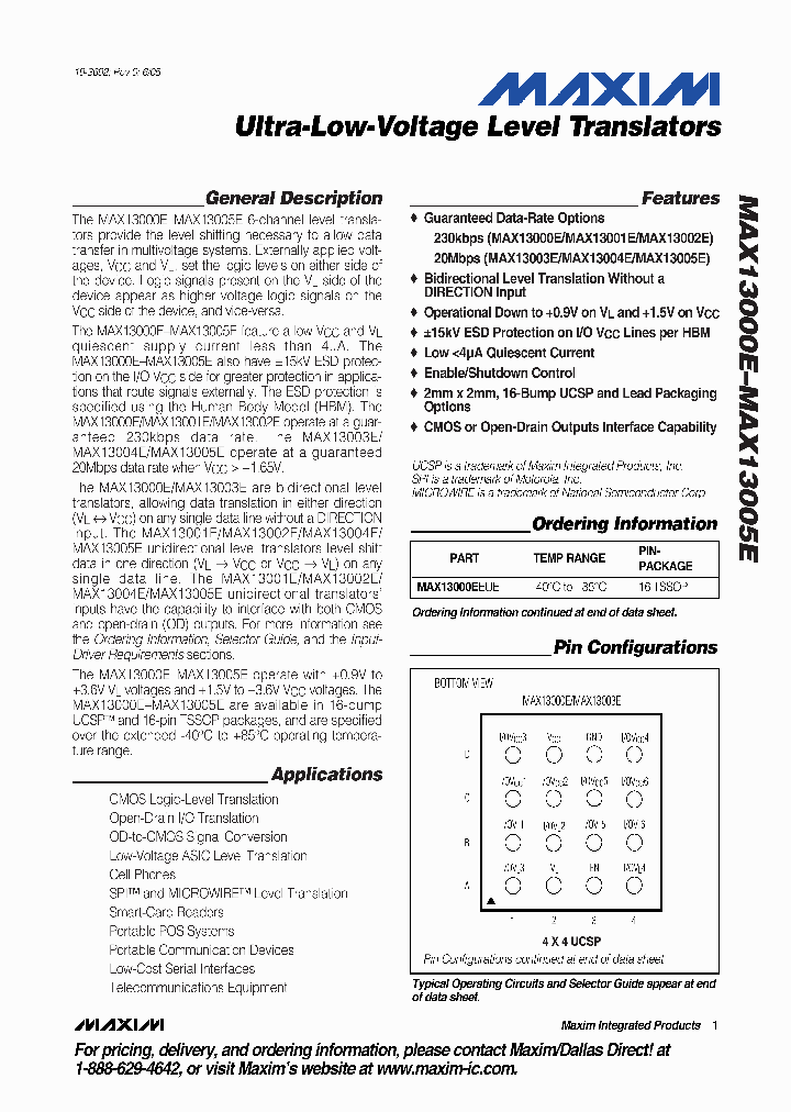 MAX13003EEUE_6684286.PDF Datasheet