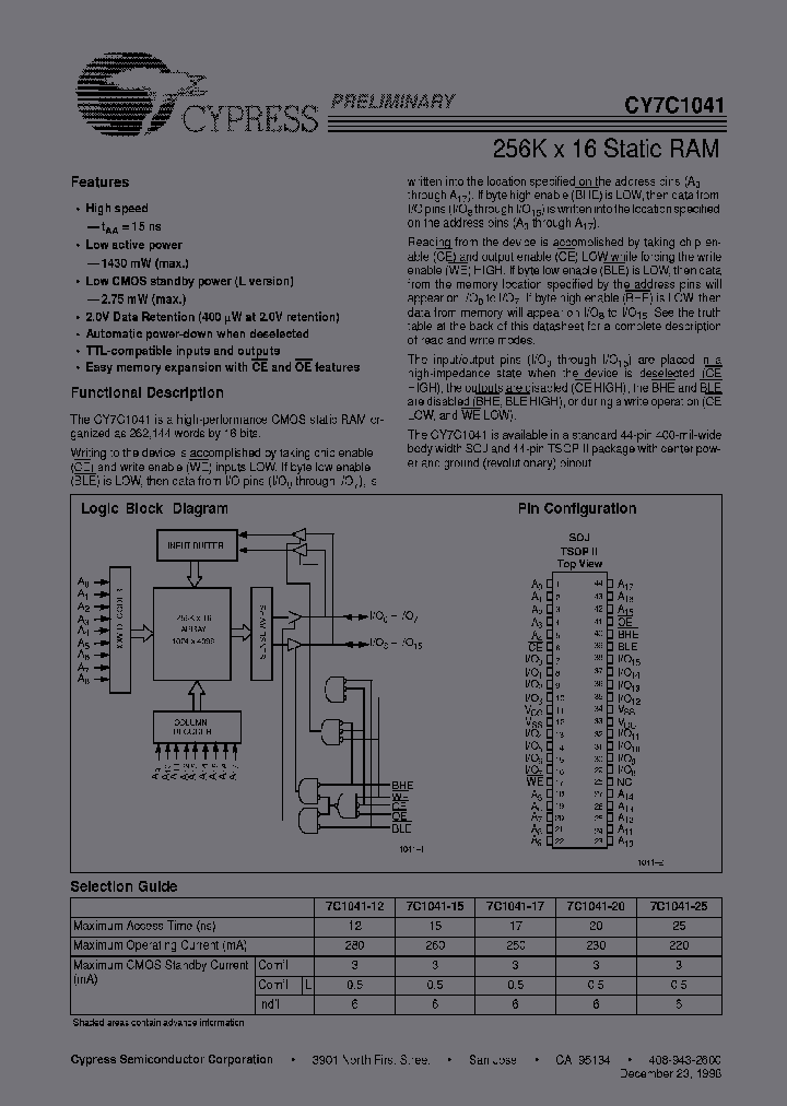 CY7C1041-20VCT_6691819.PDF Datasheet