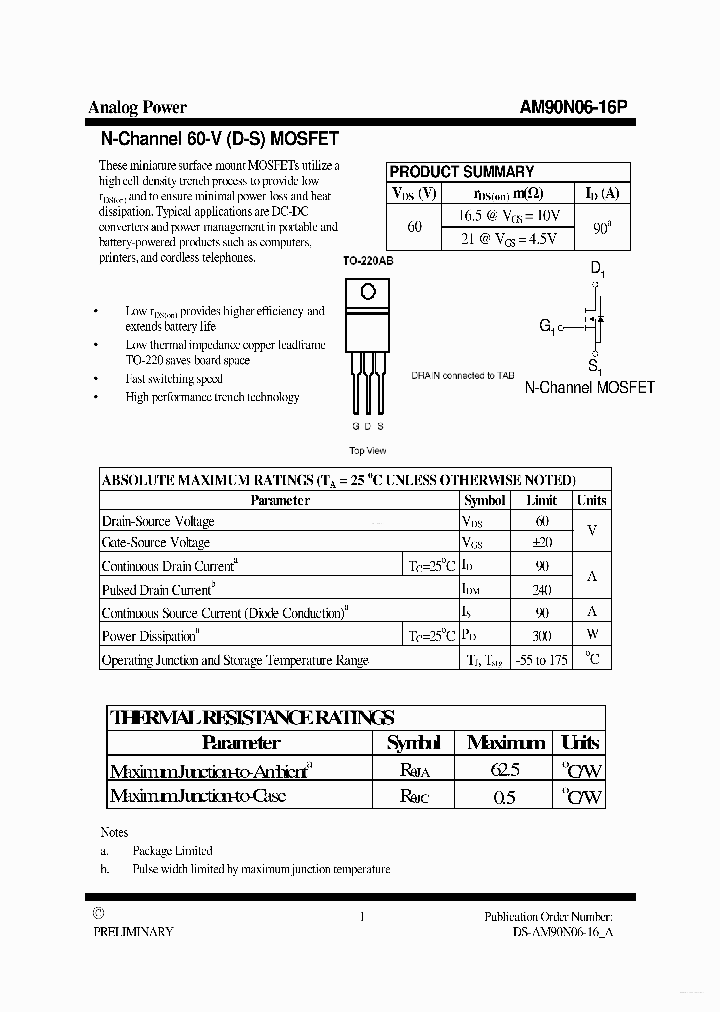 AM90N06-16P_6916555.PDF Datasheet