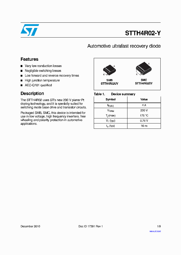 STTH4R02-Y_6918103.PDF Datasheet