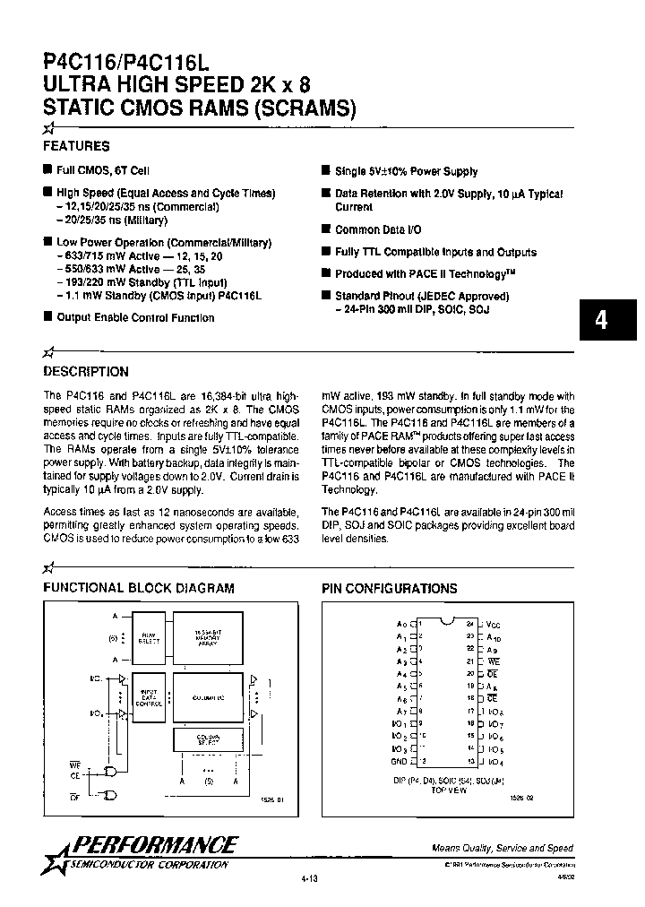 P4C116L-35DC_6721893.PDF Datasheet