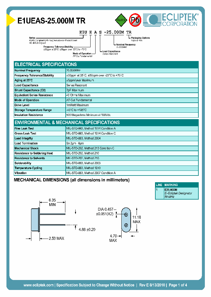 E1UEAS-25000MTR_6732816.PDF Datasheet