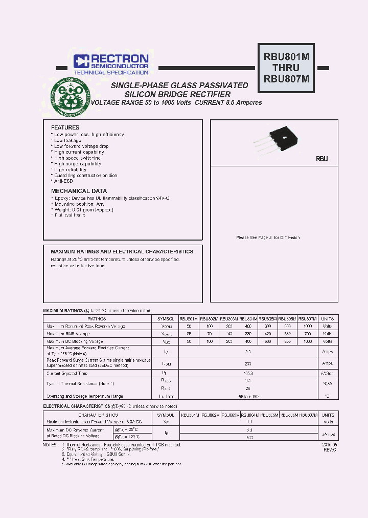 RBU801M_6740275.PDF Datasheet