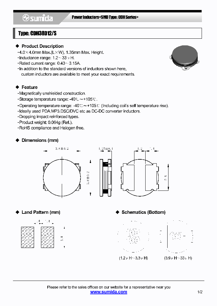 CDH38D12SNP-220MC_6753973.PDF Datasheet