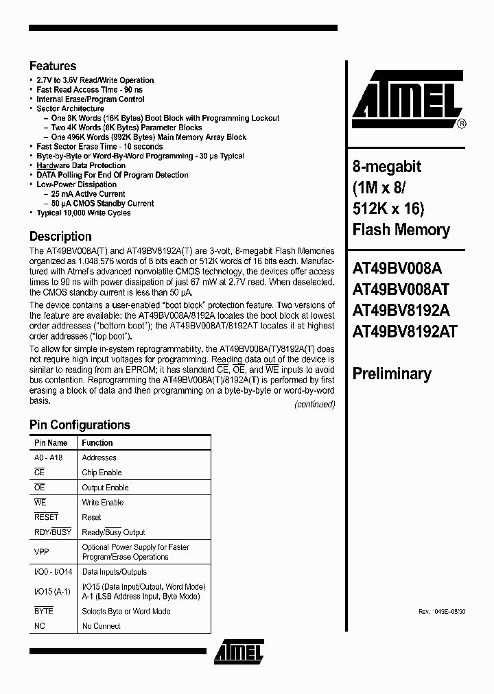 AT49BV008AT-90CC_6760242.PDF Datasheet