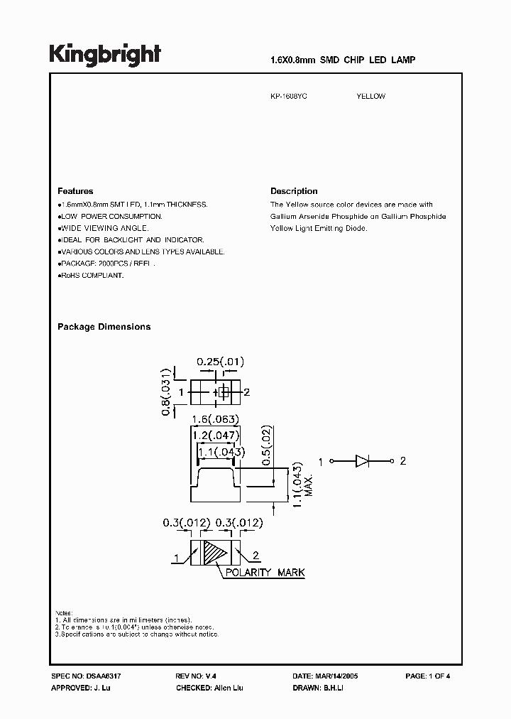 KP-1608YC_6770363.PDF Datasheet