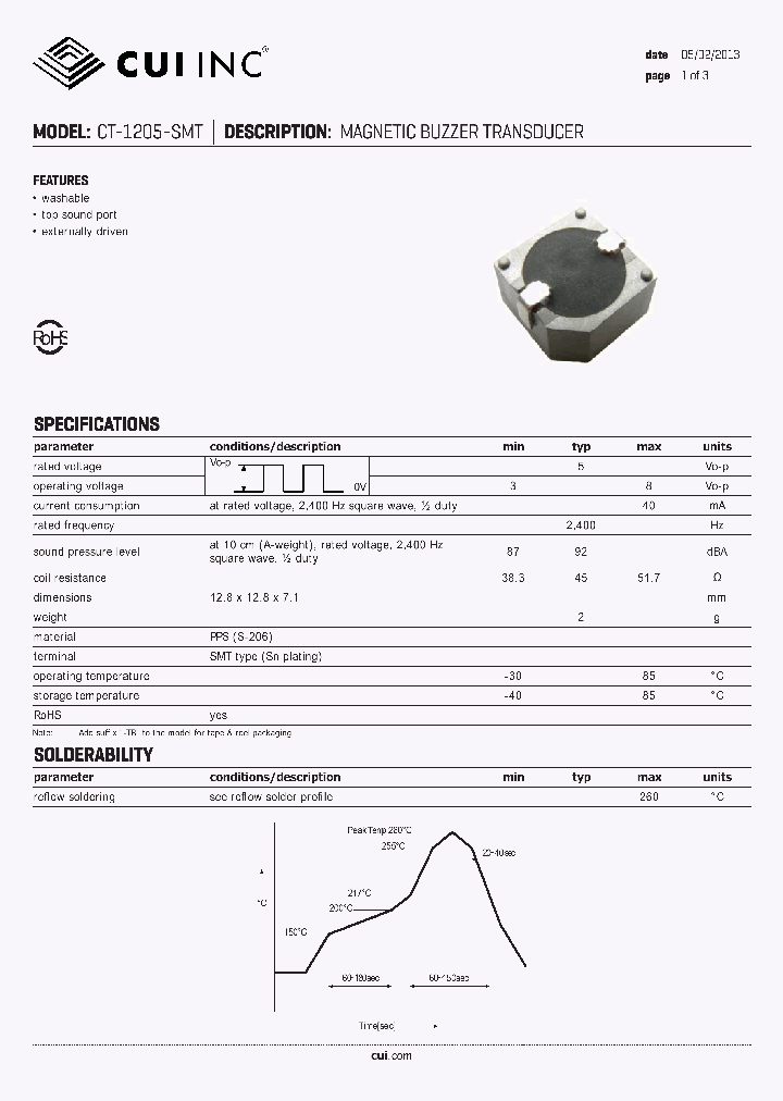 CT-1205-SMT_6942262.PDF Datasheet Download --- IC-ON-LINE