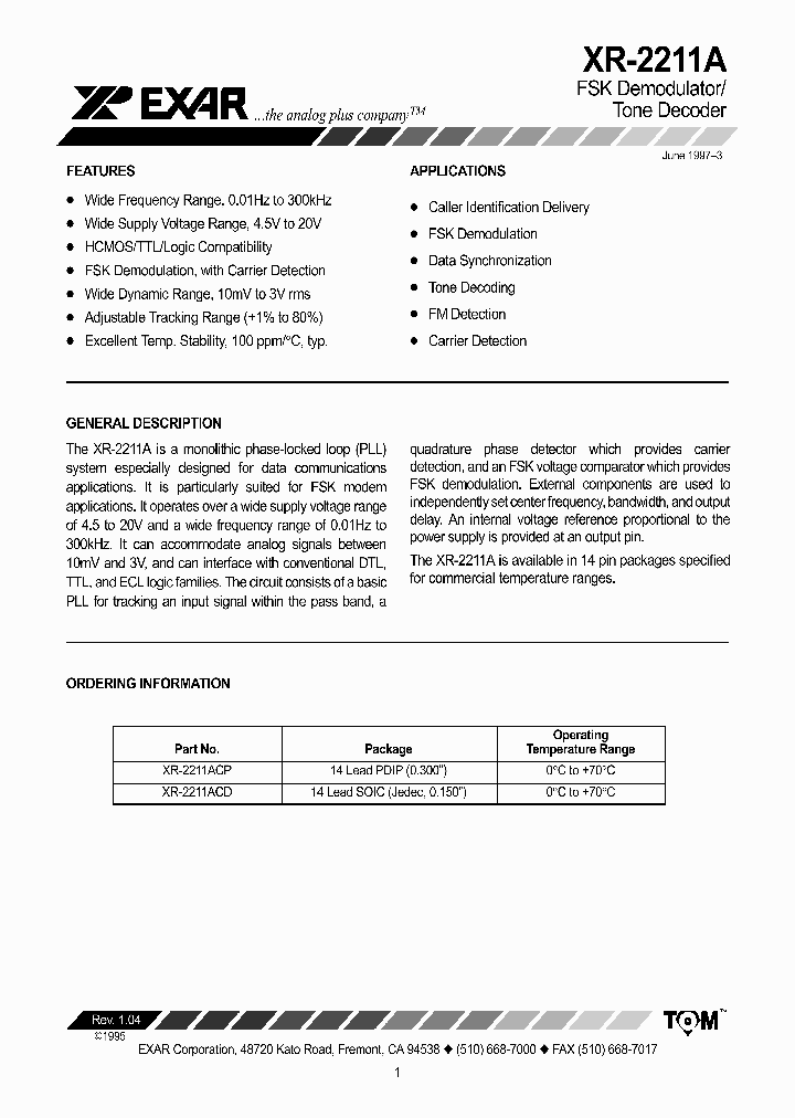 XR-2211ACP-F_6805274.PDF Datasheet