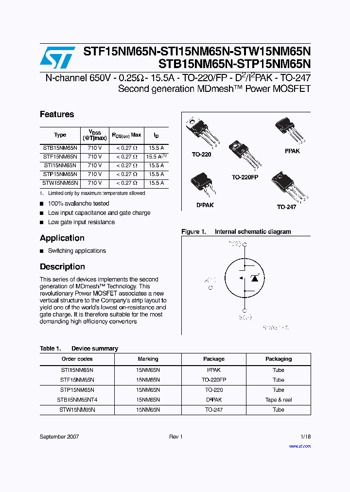 STB15NM65NT4_6812953.PDF Datasheet