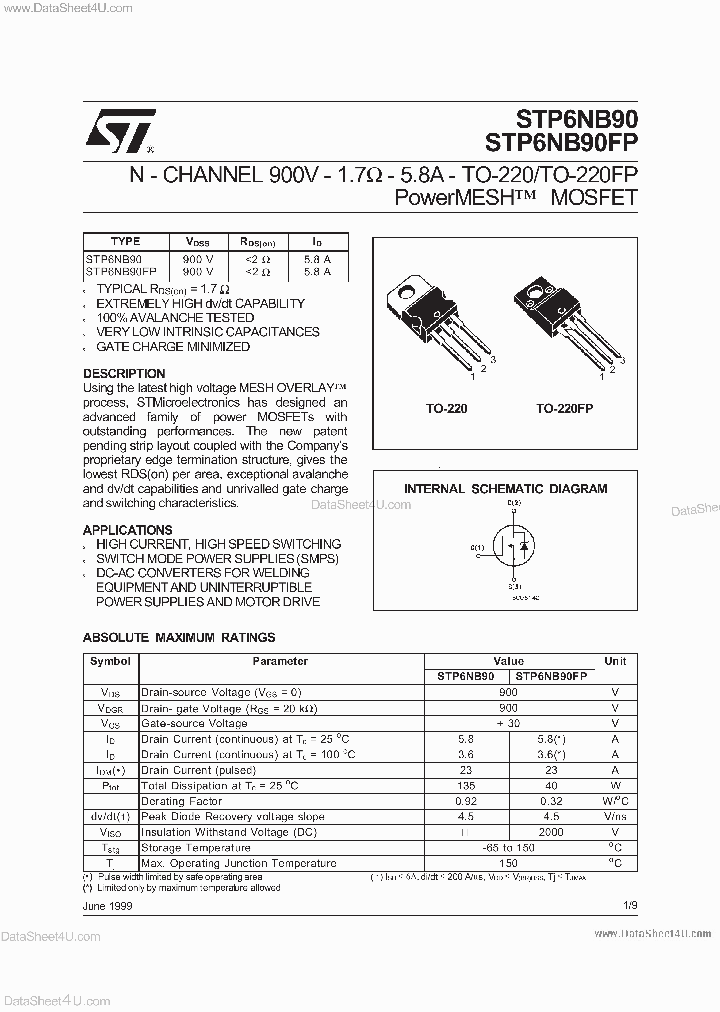 STP6NB90_6948417.PDF Datasheet