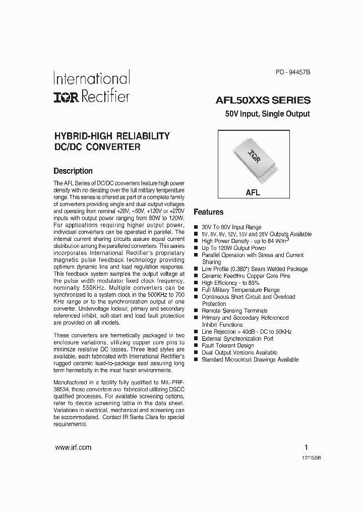 AFL5009SXHBPBF_6826456.PDF Datasheet