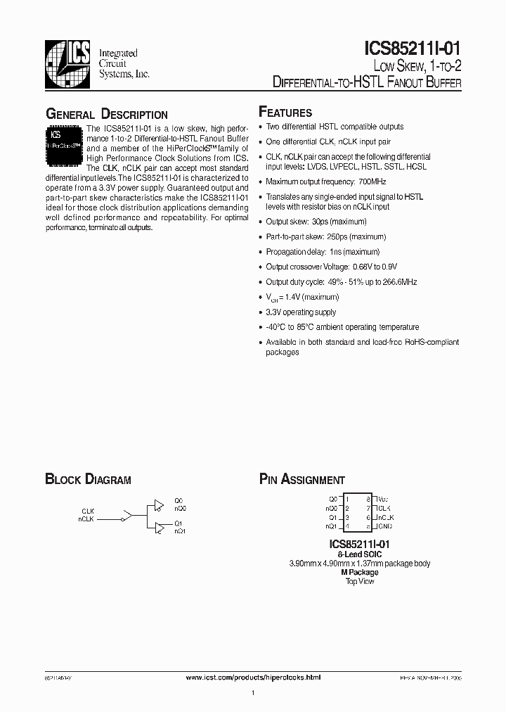 ICS85211AMI-01LFT_6829930.PDF Datasheet