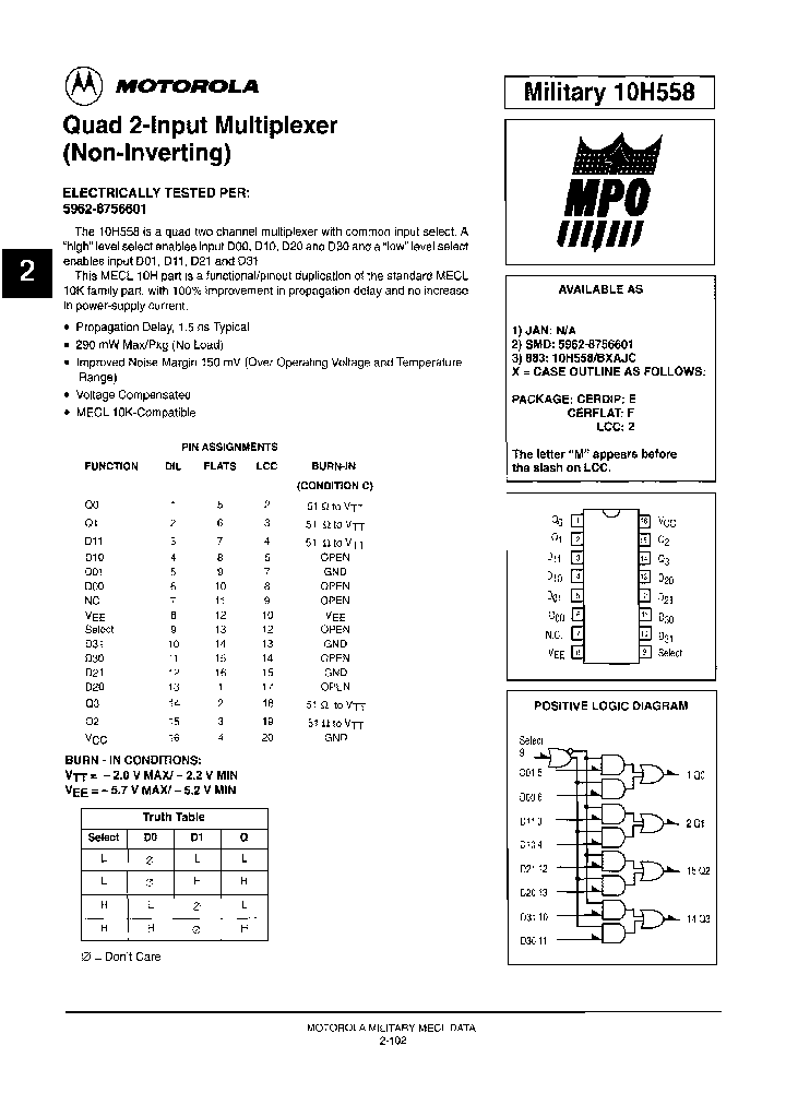 10H558BEAJC_6834060.PDF Datasheet