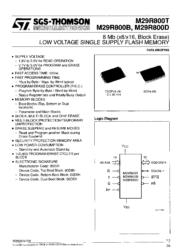 M29R800T-100M6_6835914.PDF Datasheet