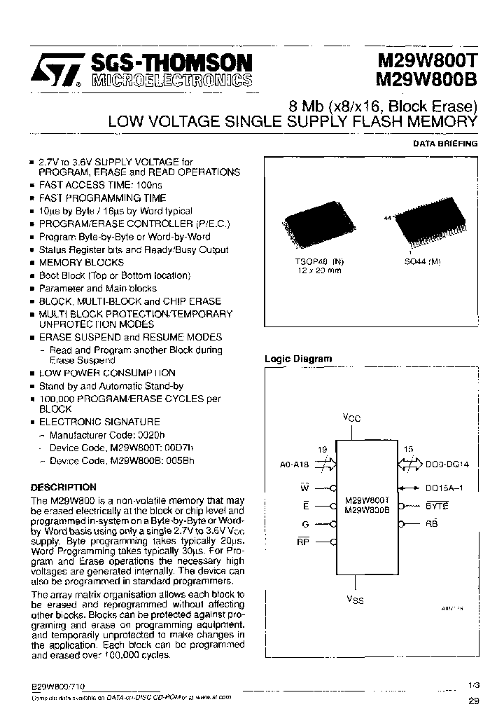 M29W800T-100M6_6835916.PDF Datasheet