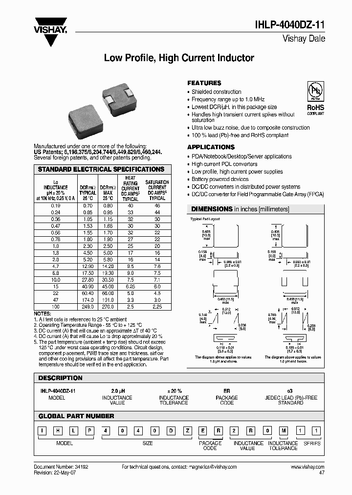 IHLP4040DZEB220M11_6838246.PDF Datasheet